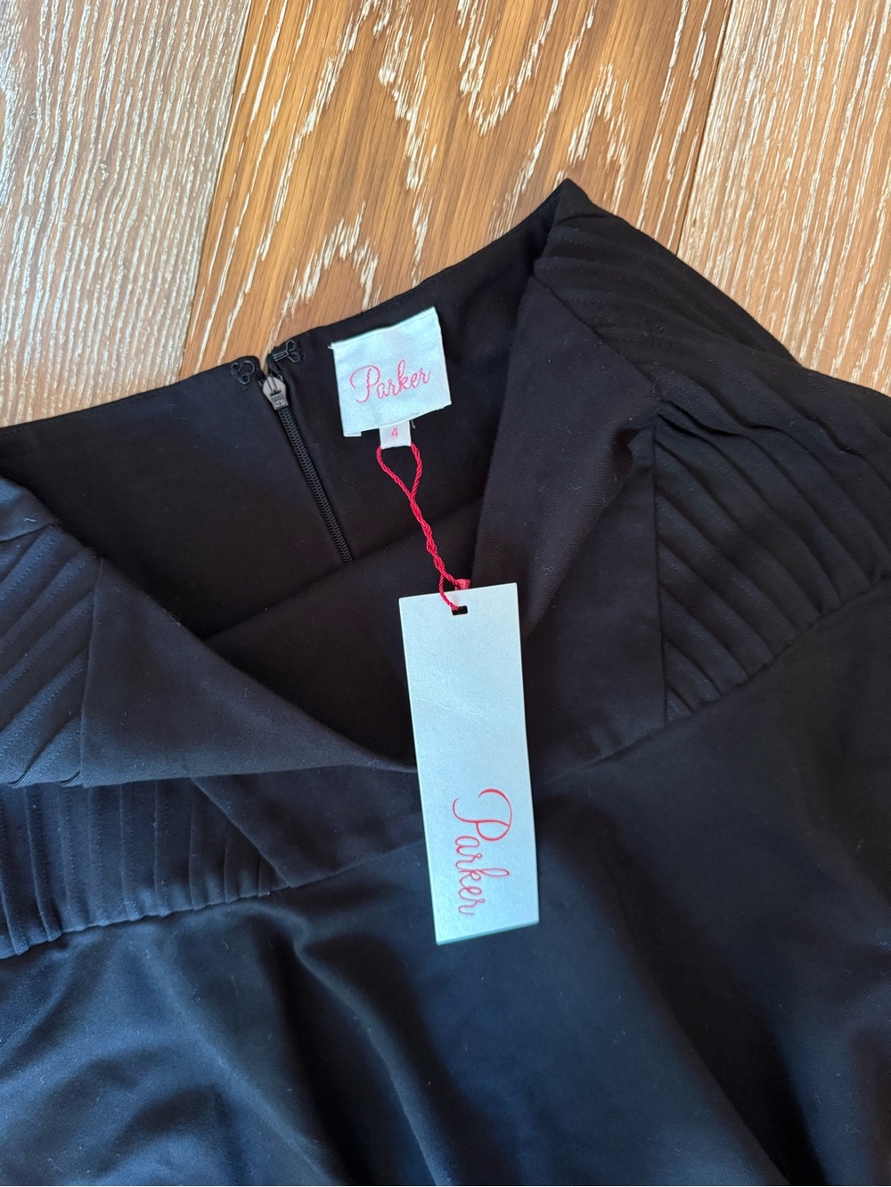 Parker Black Flared Mini Skirt NWT Size 4 | High Waist A-Line Party Skirt - Picture 3 of 6